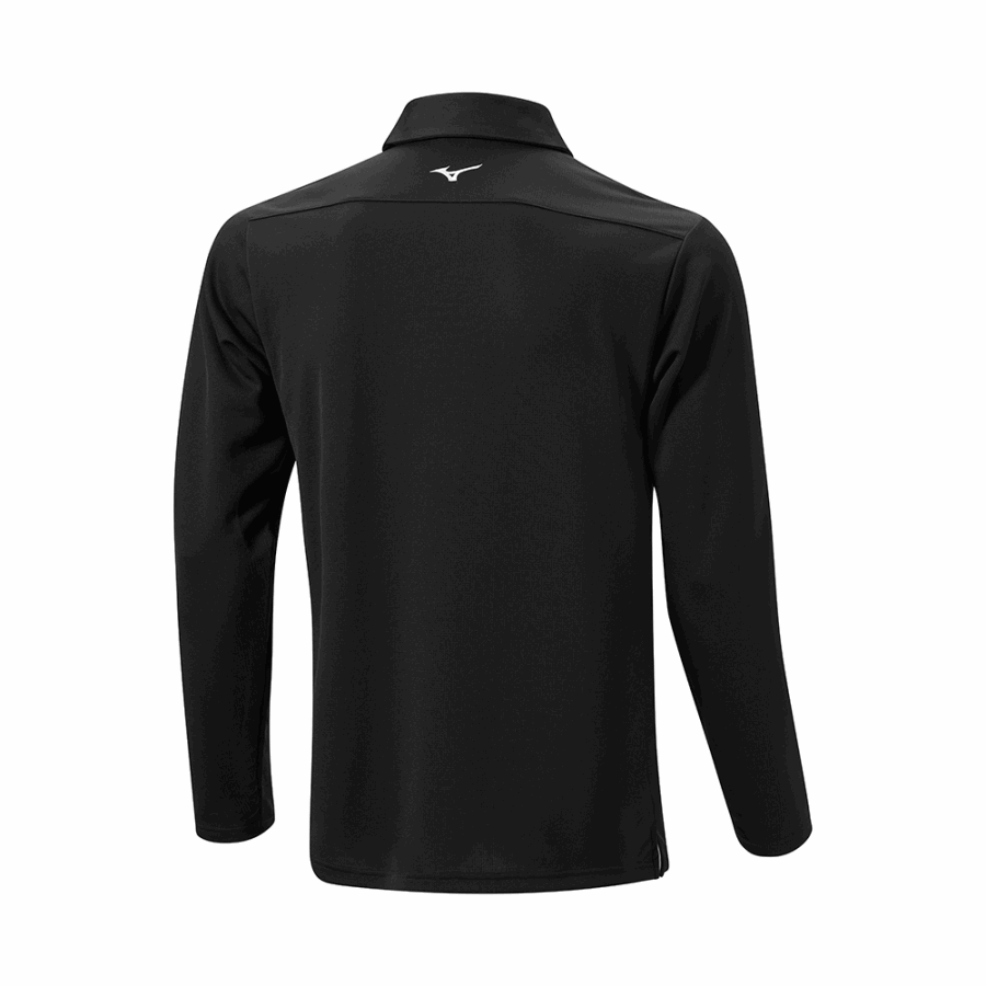 ミズノ ブレス サーモ ウィンター L/S ポロ ブラック