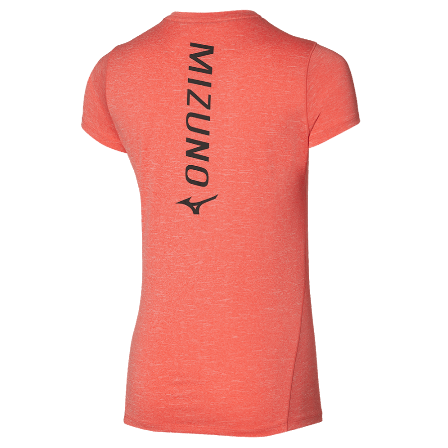 ミズノ コアグラフィックTシャツ リビングコーラル